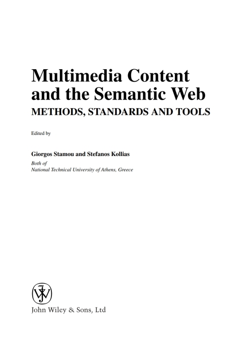Cover image for book Multimedia Content and the Semantic Web