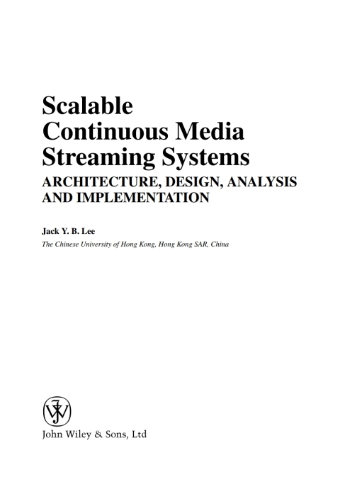 Cover image for book Scalable Continuous Media Streaming Systems