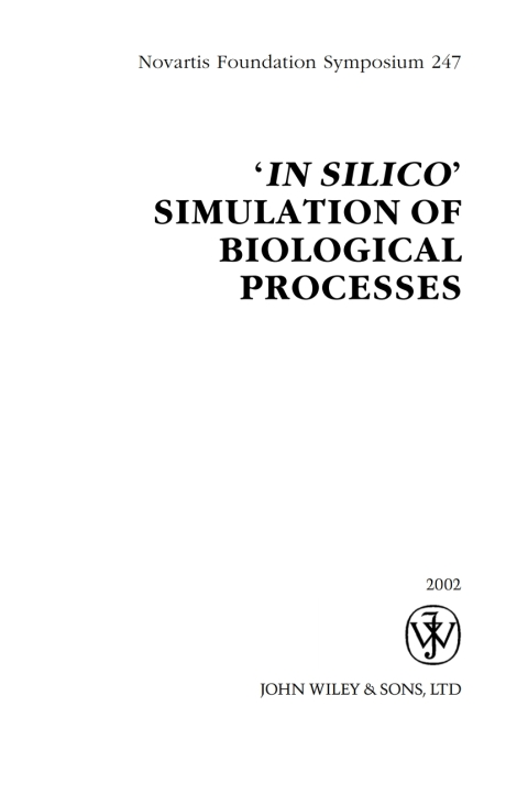 Cover image for book 'In Silico' Simulation of Biological Processes