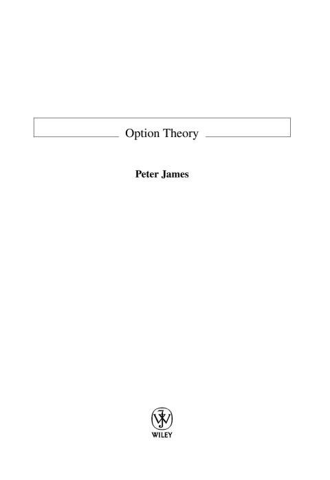 Cover image for book Option Theory