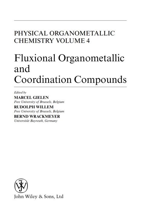 Cover image for book Fluxional Organometallic and Coordination Compounds
