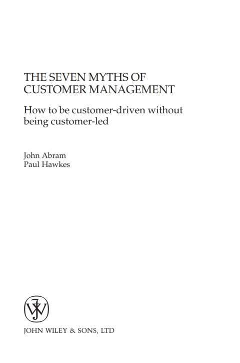 Cover image for book The Seven Myths of Customer Management