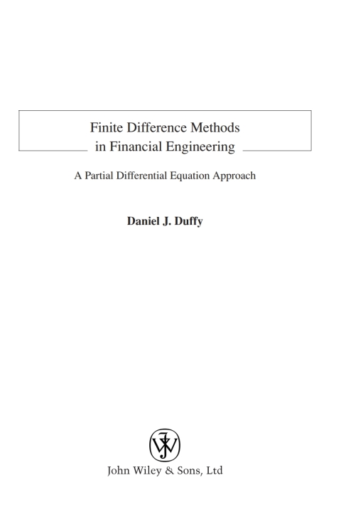 Cover image for book Finite Difference Methods in Financial Engineering