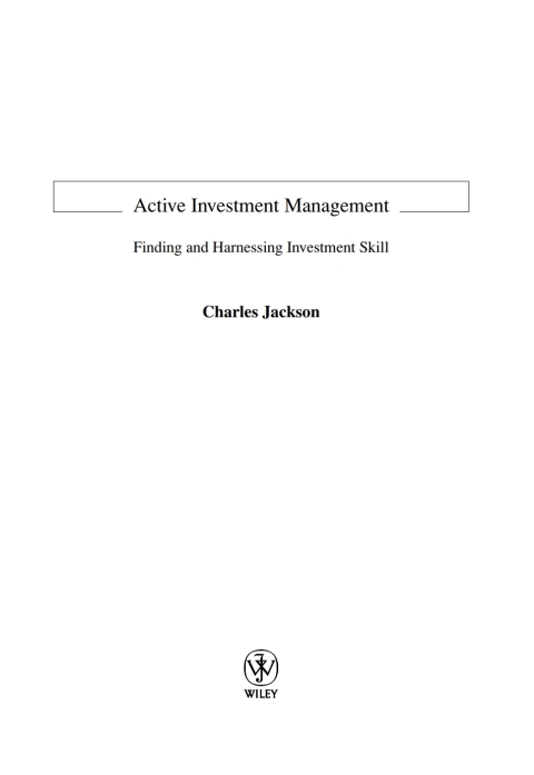Cover image for book Active Investment Management
