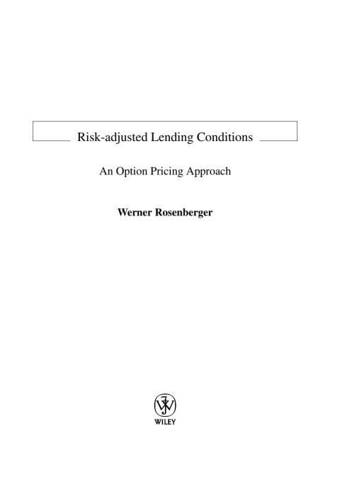 Cover image for book Risk-Adjusted Lending Conditions
