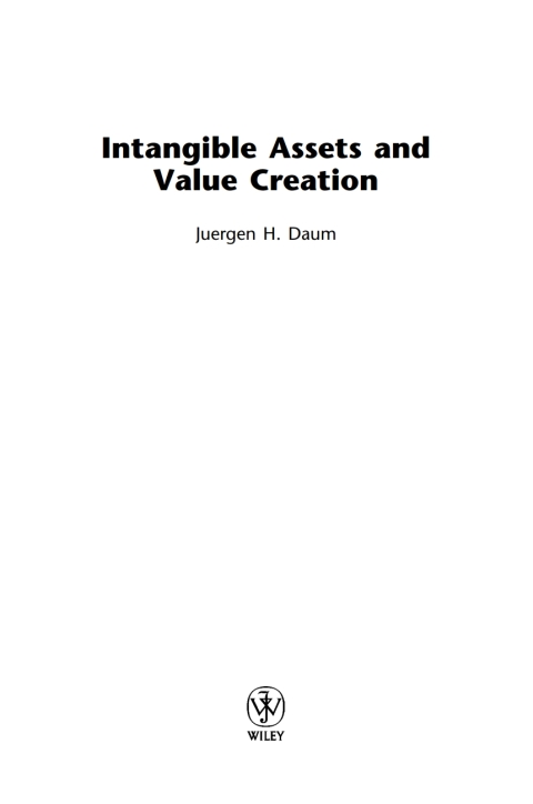 Cover image for book Intangible Assets and Value Creation
