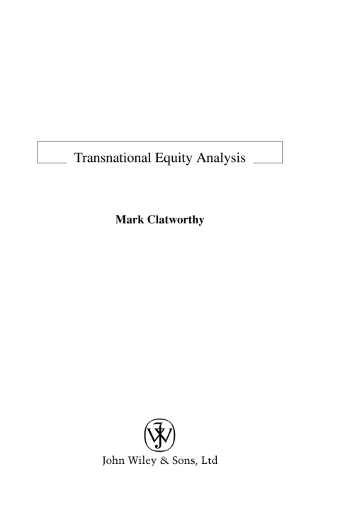 Cover image for book Transnational Equity Analysis