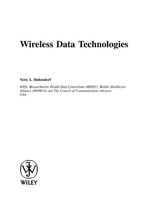 Cover image for book Wireless Data Technologies