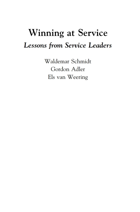 Cover image for book Winning at Service