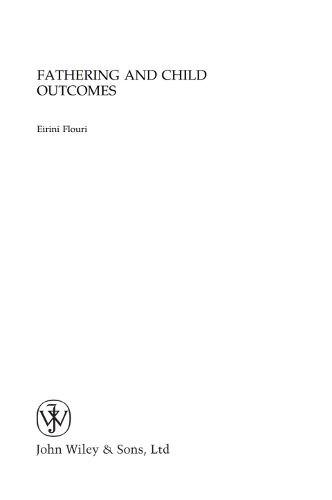 Cover image for book Fathering and Child Outcomes