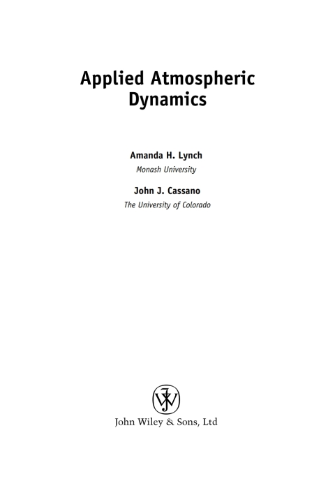 Cover image for book Applied Atmospheric Dynamics