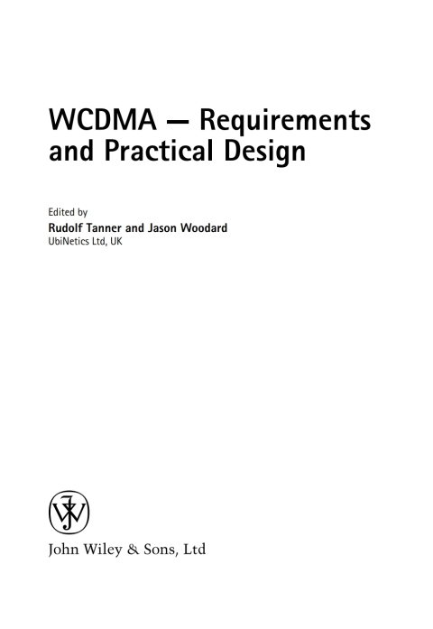 Cover image for book WCDMA