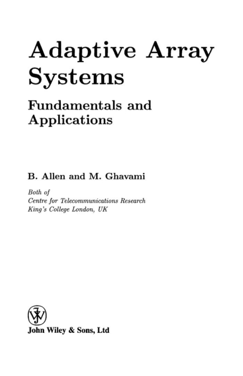 Cover image for book Adaptive Array Systems: Fundamentals and Applications