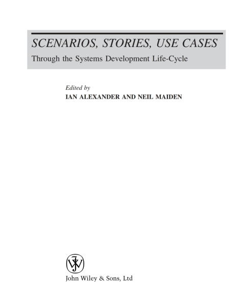 Cover image for book Scenarios,?Stories, Use Cases: Through the Systems Development Life-Cycle