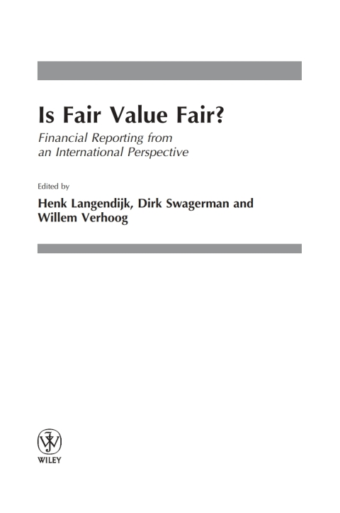 Cover image for book Is Fair Value Fair?: Financial Reporting from an International Perspective