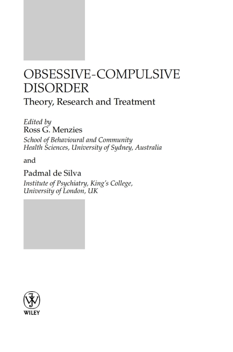 Cover image for book Obsessive-Compulsive Disorder
