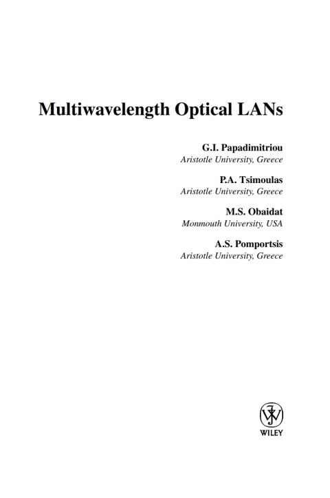 Cover image for book Multiwavelength Optical LANs