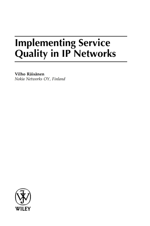 Cover image for book Implementing Service Quality in IP Networks