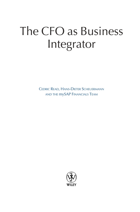 Cover image for book The CFO as Business Integrator