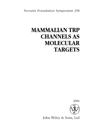 Mammalian TRP Channels as Molecular Targets