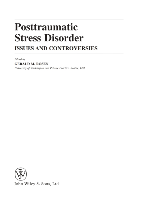 Cover image for book Posttraumatic Stress Disorder