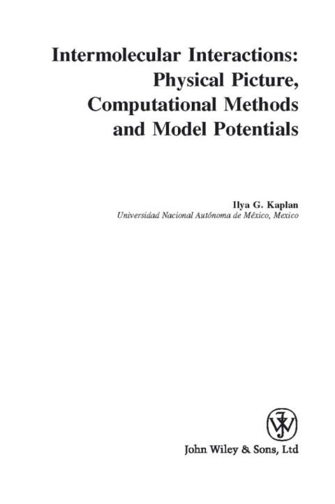 Cover image for book Intermolecular Interactions