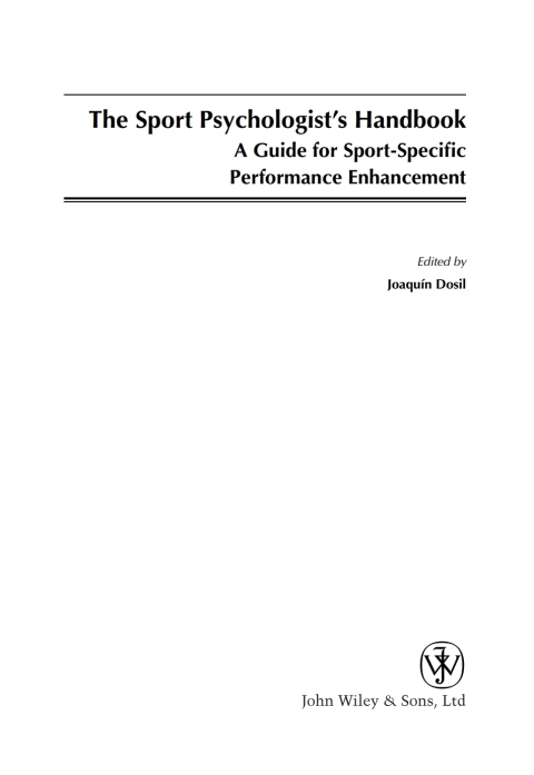 Cover image for book The Sport Psychologist's Handbook