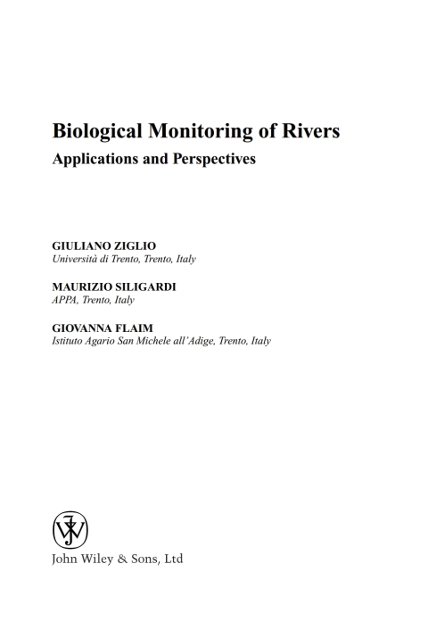 Cover image for book Biological Monitoring of Rivers: Applications and Perspectives