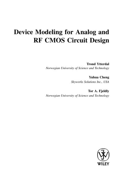 Cover image for book Device Modeling for Analog and RF CMOS Circuit Design