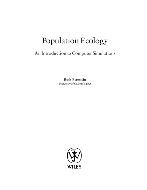 Cover image for book Population Ecology
