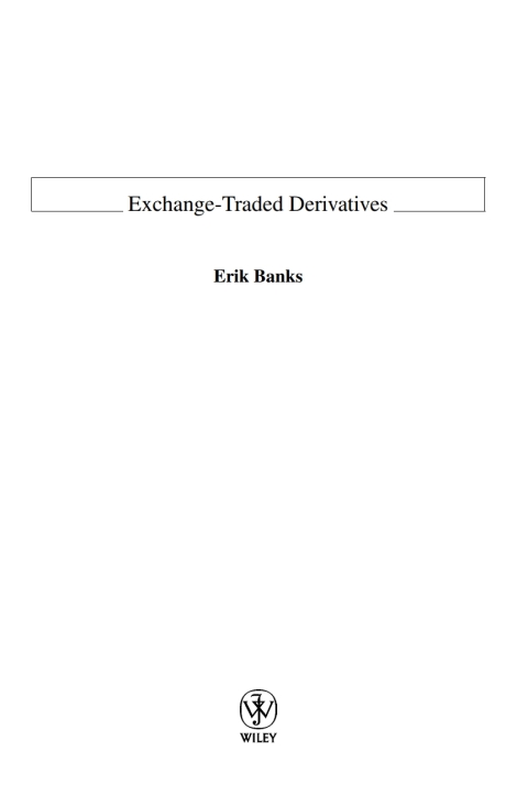 Cover image for book Exchange-Traded Derivatives