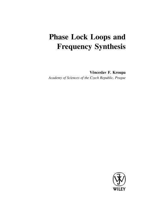 Cover image for book Phase Lock Loops and Frequency Synthesis