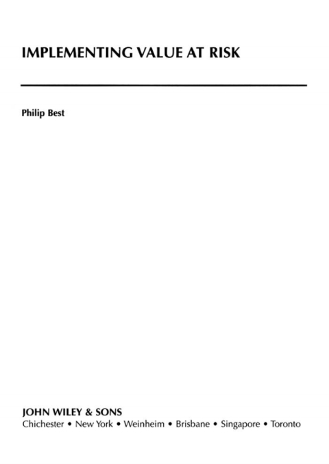 Cover image for book Implementing Value at Risk