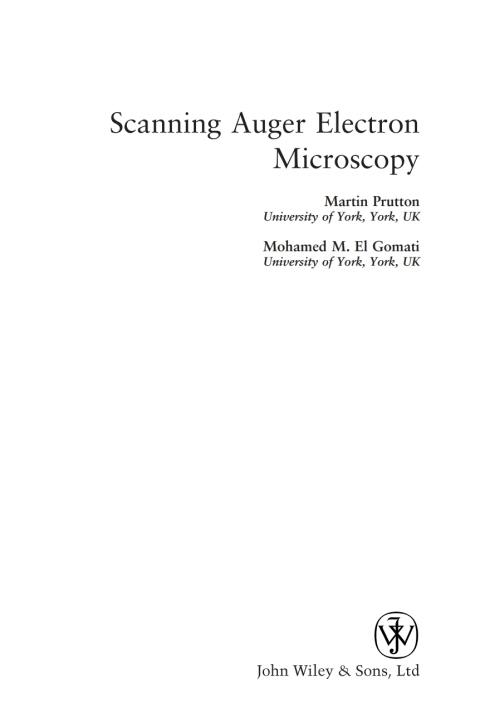 Cover image for book Scanning Auger Electron Microscopy