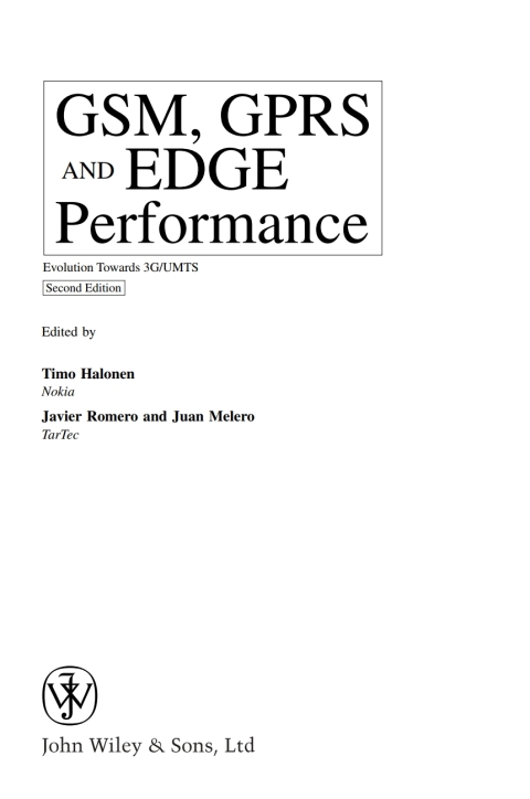 Cover image for book GSM, GPRS and EDGE Performance