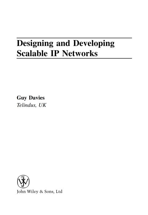 Cover image for book Designing and Developing Scalable IP Networks