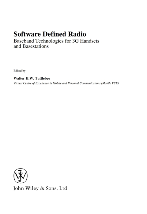 Cover image for book Software Defined Radio