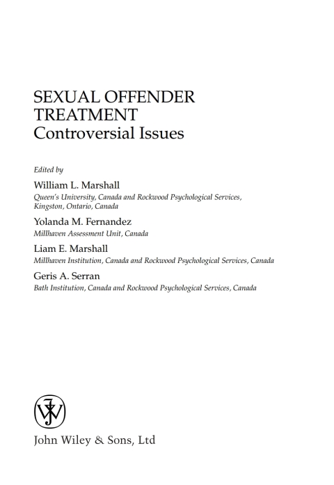 Sexual Offender Treatment 