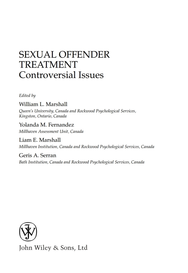 Sexual Offender Treatment