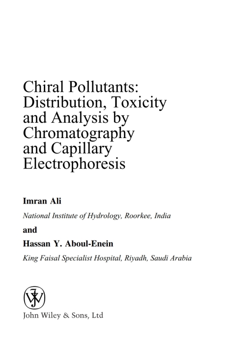 Cover image for book Chiral Pollutants