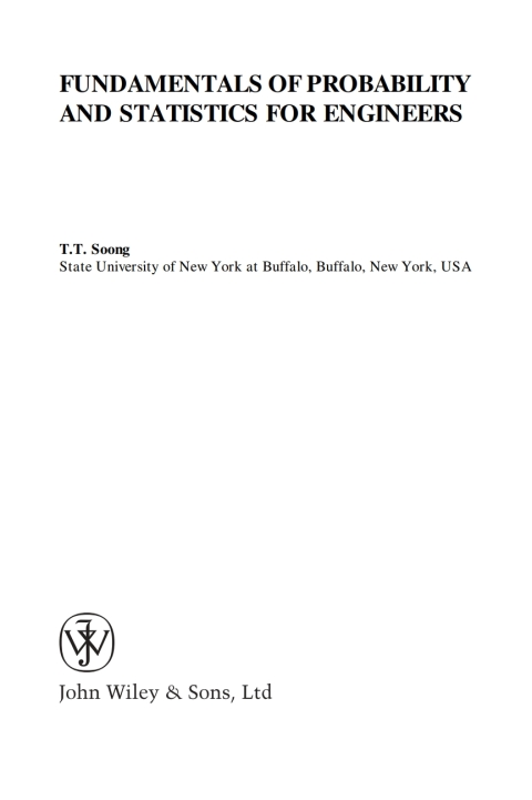 Cover image for book Fundamentals of Probability and Statistics for Engineers