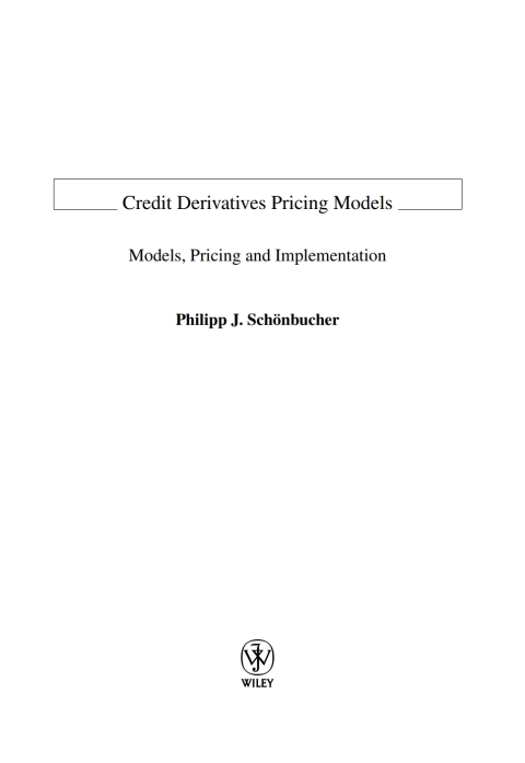 Cover image for book Credit Derivatives Pricing Models