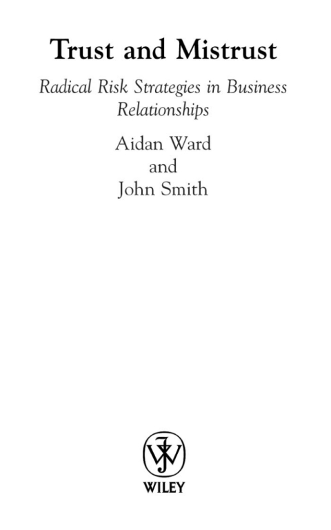 Cover image for book Trust and Mistrust