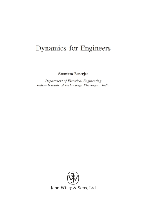 Cover image for book Dynamics for Engineers