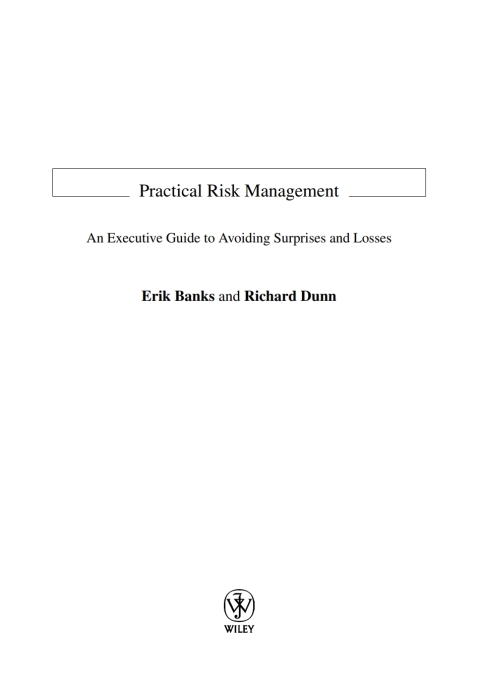 Cover image for book Practical Risk Management