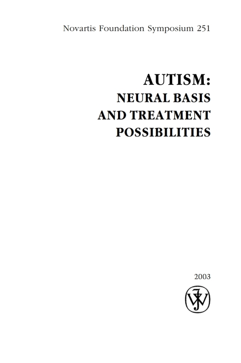 Cover image for book Autism: Neural Basis and Treatment Possibilities