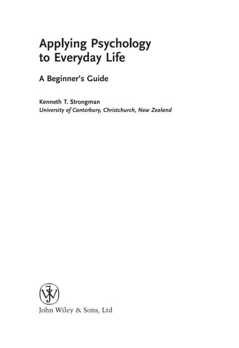 Cover image for book Applying Psychology to Everyday Life: A Beginner's Guide