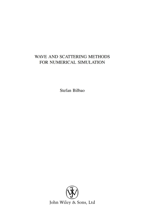 Cover image for book Wave and Scattering Methods for Numerical Simulation