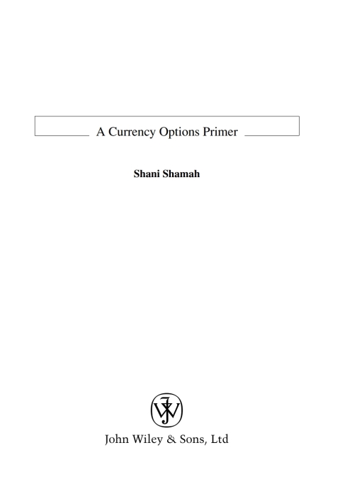Cover image for book A Currency Options Primer