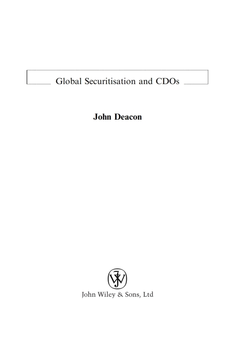 Cover image for book Global Securitisation and CDOs